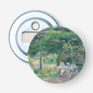 Enfants attablés dans le jardin Camille Pissarro Bottle Opener