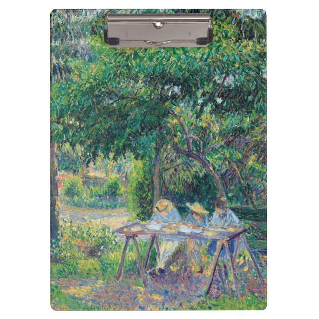Enfants attablés dans le jardin Camille Pissarro   Clipboard (Front)