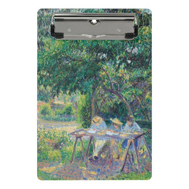 Enfants attablés dans le jardin Camille Pissarro   Mini Clipboard (Front)