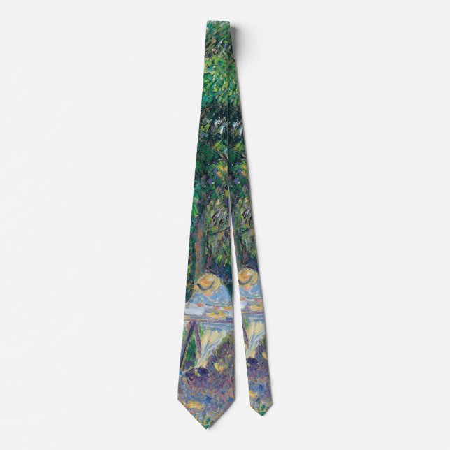 Enfants attablés dans le jardin Camille Pissarro   Tie (Front)