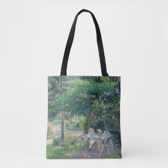 Enfants attablés dans le jardin Camille Pissarro   Tote Bag (Front)