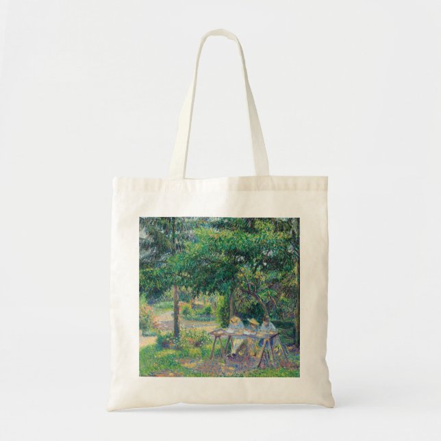 Enfants attablés dans le jardin Camille Pissarro   Tote Bag (Front)