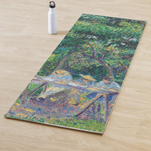 Enfants attablés dans le jardin Camille Pissarro Yoga Mat
