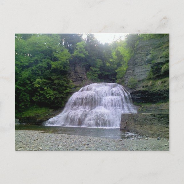 Enfield Glen falls in Ithaca, NY Postcard (Front)