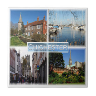 ENG007 CHICHESTER, Bosham Church and Brook House,  Ceramic Tile