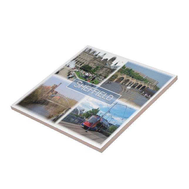 ENG016 SHEFFIELD, Yorkshire, England, Ceramic Tile (Side)