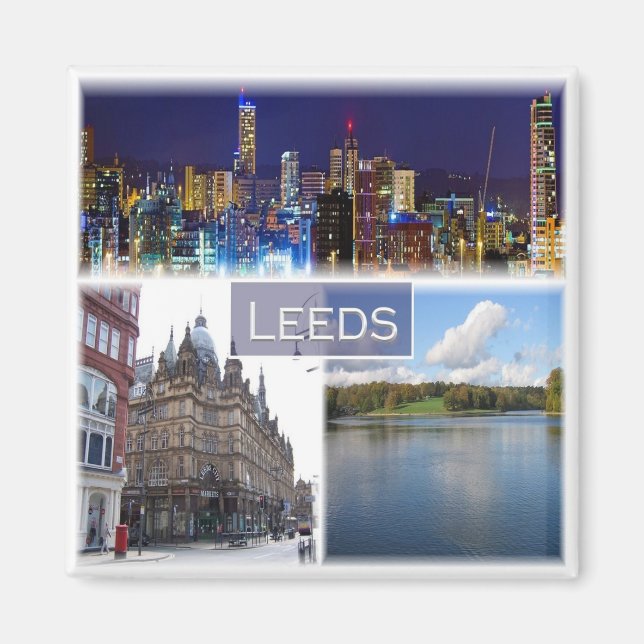 ENG018 LEEDS, Yorkshire, England, Europe, Fridge Magnet (Front)