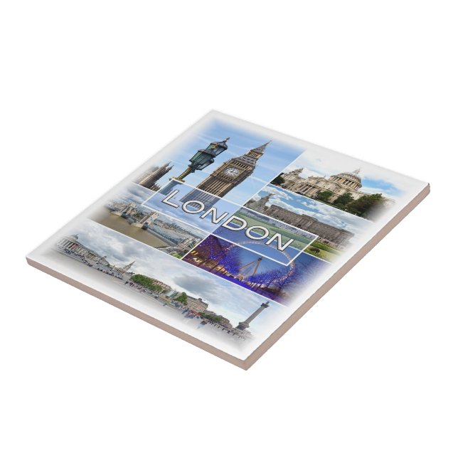 ENG025 LONDON, Big Ben, Westminster, Ceramic Tile (Side)