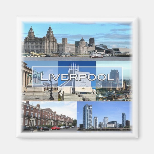 ENG027 LIVERPOOL, England, Europe, Fridge Magnet (Front)