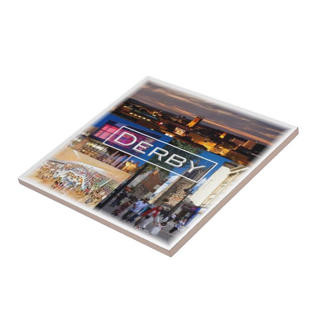 ENG034 DERBY, England, Europe, Ceramic Tile (Side)