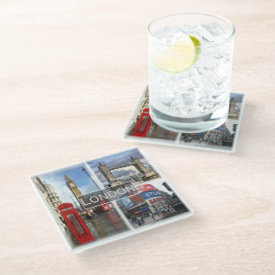 ENG048 LONDON, England, Europe, Glass Coaster