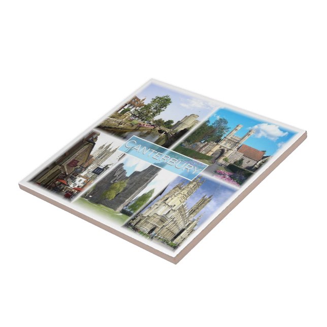 ENG050 CANTERBURY, Europe, England, Ceramic Tile (Side)
