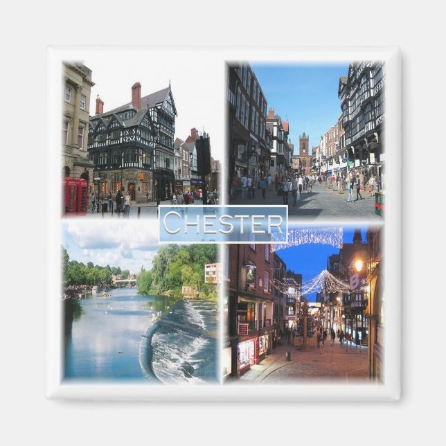 ENG051 CHESTER, England, Europe, Fridge Magnet (Front)