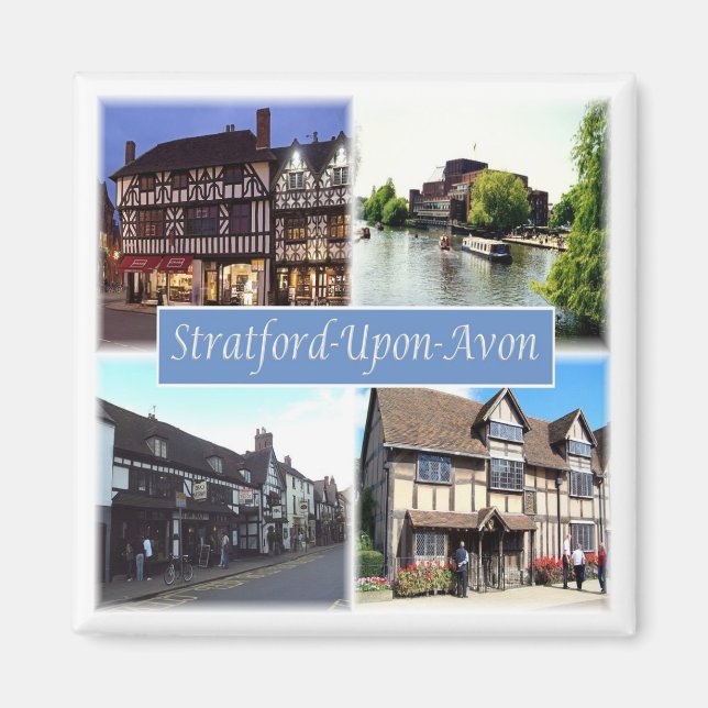 ENG060 STRATFORD UPON AVON, England Europe, Fridge Magnet (Front)