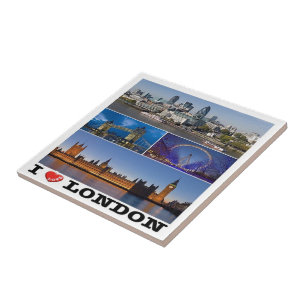 ENG065 LONDON "I LOVE", England, Ceramic Tile