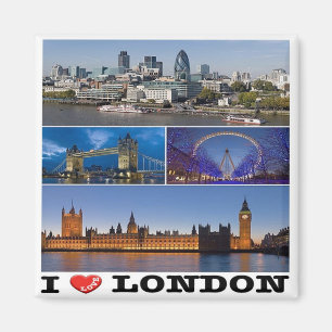 ENG065 LONDON "I LOVE", England, Fridge Magnet