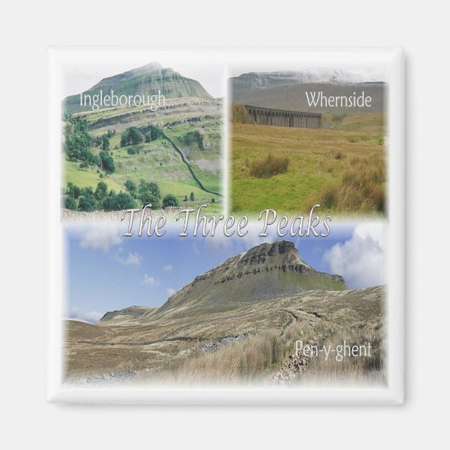 ENG069 THE THREE PEAKS, Yorkshire, Fridge Magnet (Front)