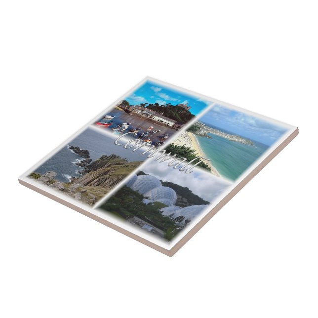 ENG076 CORNWALL, Land's end St. Ive, Ceramic Tile (Side)