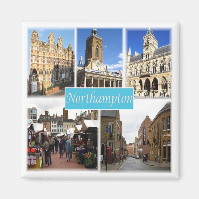 ENG099 NORTHAMPTON, England, Europe, Fridge Magnet (Front)