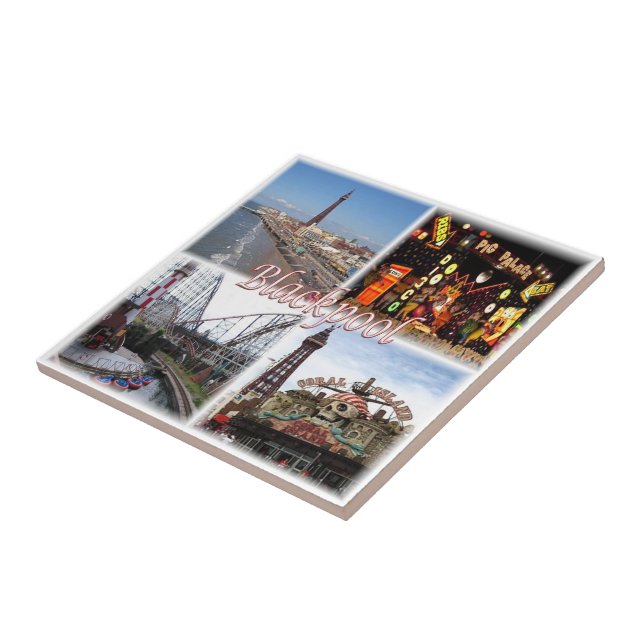 ENG100 BLACKPOOL, England, Europe, Ceramic Tile (Side)