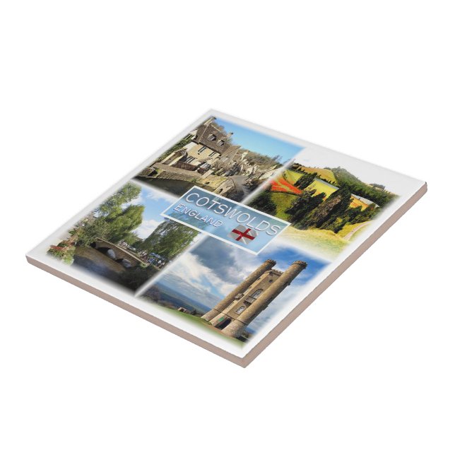 ENG104 Cotswolds, Castle Combe, Ceramic Tile (Side)