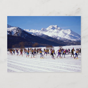 Engadin ski marathon, Silvaplana, Switzerland Wint Postcard