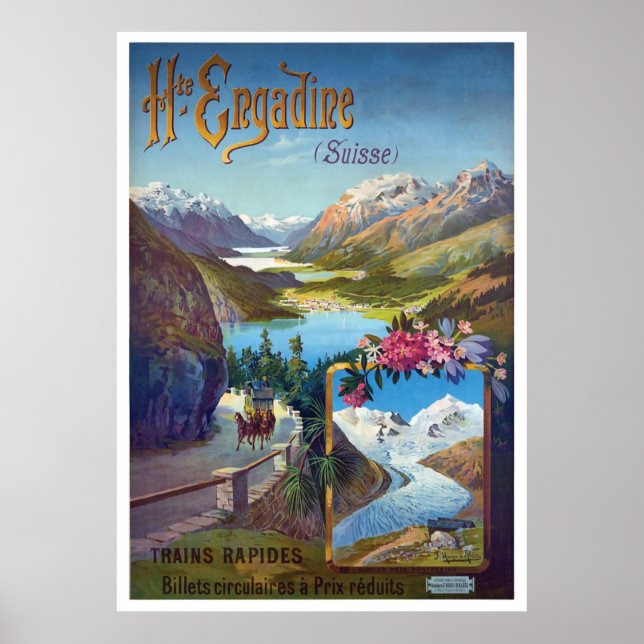 Engadine, Summer Landscape, Switzerland Poster (Front)