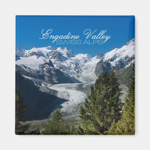 Engadine Valley Photo Swiss Alps Souvenir Magnets