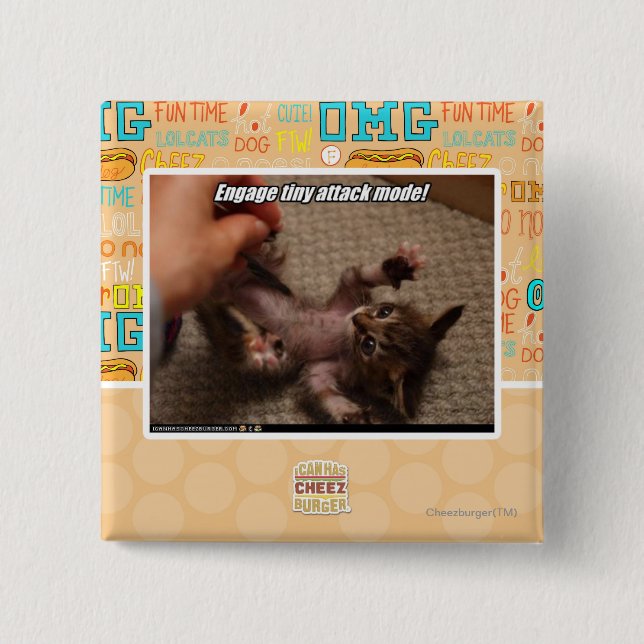 Engage tiny attack mode! 15 cm square badge (Front)