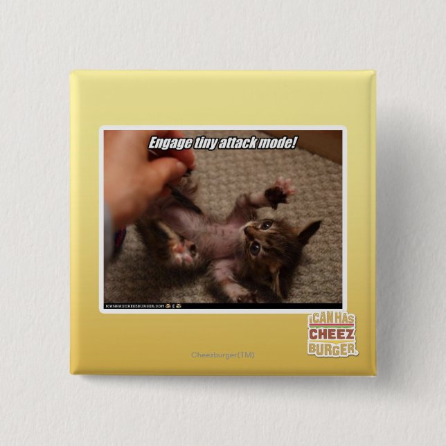 Engage tiny attack mode! 15 cm square badge (Front)