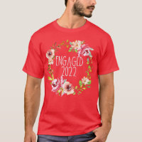 Engaged 2022 Floral Wreath Flower Wedding Bride Gr