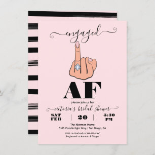 Engaged AF Funny Engagement Bridal Shower Invitation