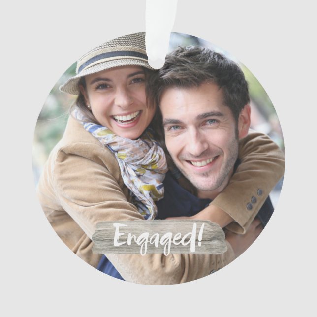 Engaged at Christmas Ornament (Front)