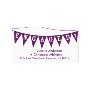 Engaged Banner Return Address Labels. Label