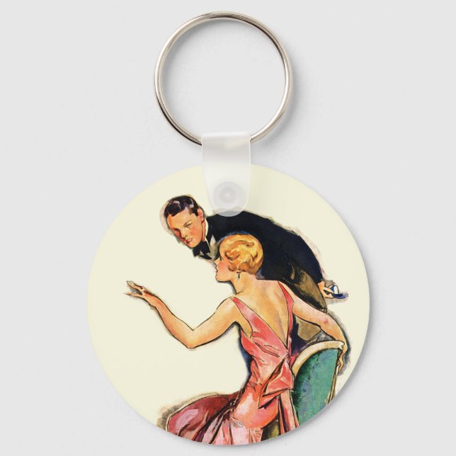 Engaged Couple Key Ring (Front)