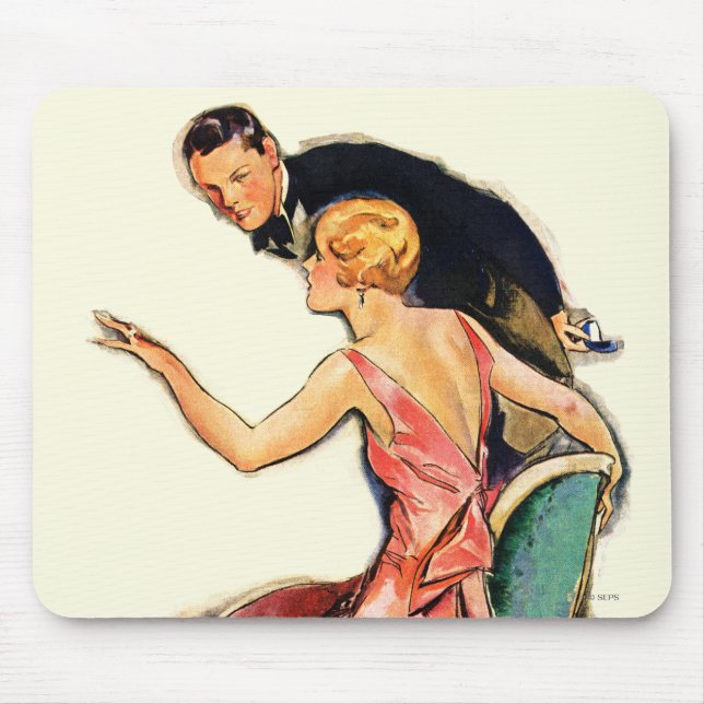 Engaged Couple Mouse Pad (Front)