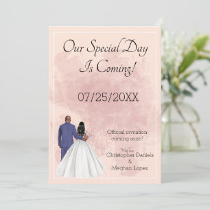 Engaged Couple Our Special Day Is Coming Save The Date