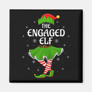 Engaged Elf Christmas Family Girls Women Elf Squad Magnet