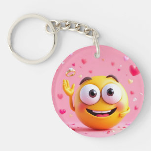 Engaged Emoji Key Ring