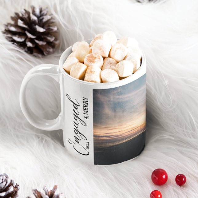 Engaged & Merry Couple Photo Coffee Mug (Creator Uploaded)
