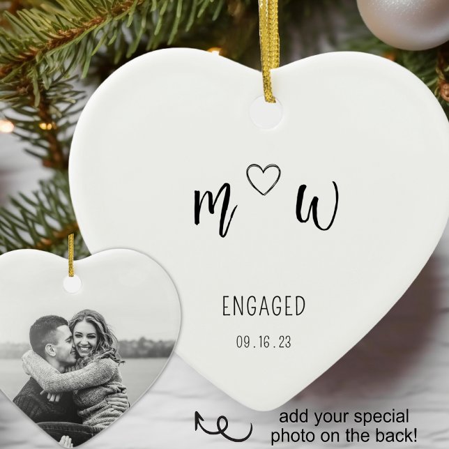 Engaged Minimalist Ceramic Ornament (Creator Uploaded)