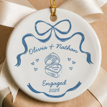 Engaged Ornament Engagement Gift