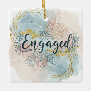Engaged ornament with personalised photo