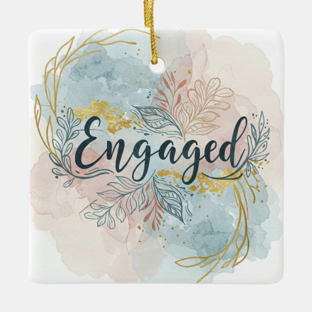 Engaged ornament with personalised photo (Front)