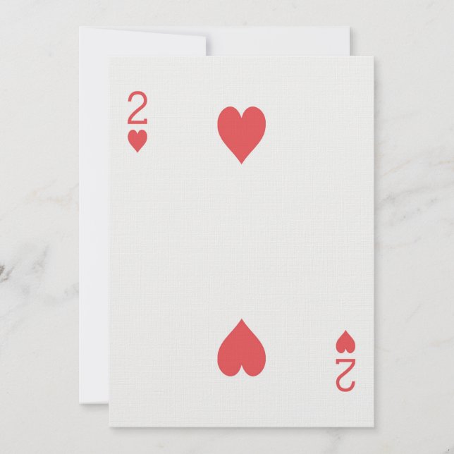 Engagement 2 of Hearts Playing Card Las Vegas (Front)