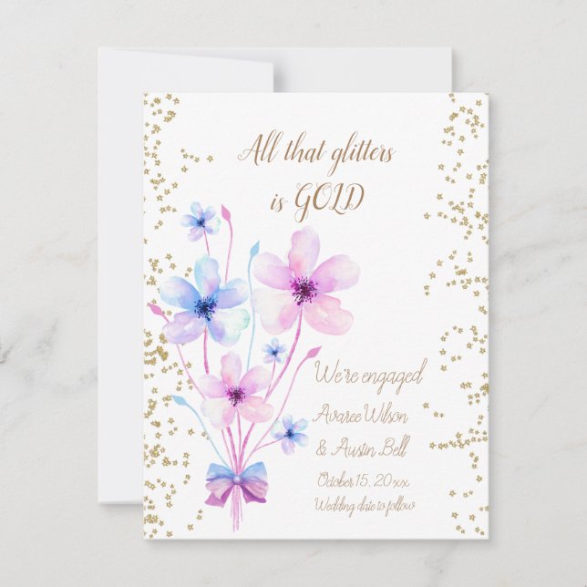 Engagement All That Glitters Is Gold Card (Front)