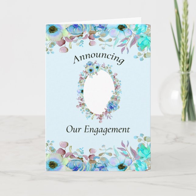 Engagement Announcement, Add Your Photo Announcement (Front)