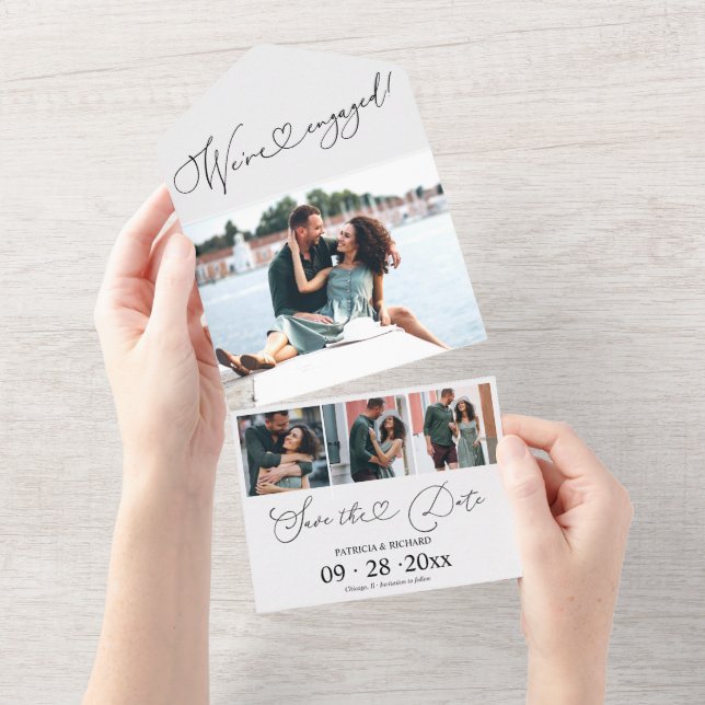 Engagement Announcement And Save The Date (Tearaway)