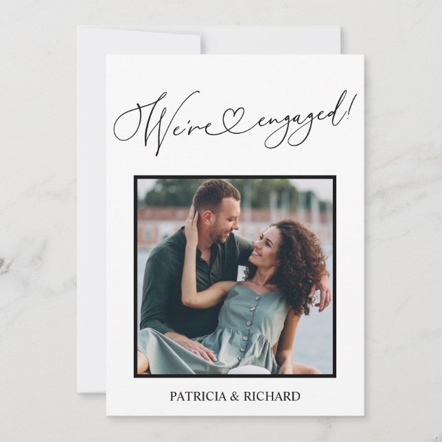 Engagement Announcement And Save The Date Photo (Front)