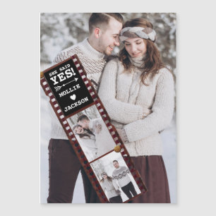 Engagement Announcement Photo Magnetic Card